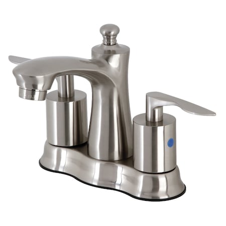 Kingston Brass FB7618SVL 4-Inch Centerset Bathroom Faucet with Retail Pop-Up, Brushed Nickel FB7618SVL